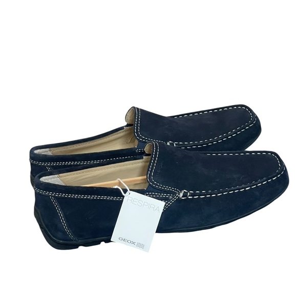 GEOX Respira Men Navy Breathable Italian Patent Suede
Driving Shoes size 43.5 - Picture 4 of 15